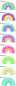 Preview: Taufkreuz Serie ALMA© Curry-Altrosa Merle mit Regenbogen - schlicht und doch mit liebevollen Details gestaltet - personalisiert nach Deinen Wünschen