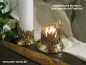 Mobile Preview: Kerzenständer modern / Kerzenhalter / Kerzenröhre | Design Flamme | Gold Hochglanz 4 cm