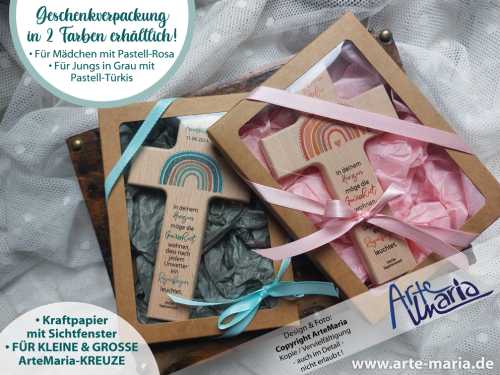Geschenkverpackung | Geschenkkarton | Geschenkbox mit Seidenpapier und Schleifenband | In 2 Größen erhältlich